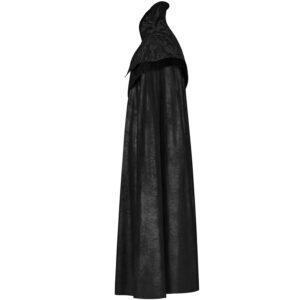 Black Long Gothic 'Illuminati' Cloak